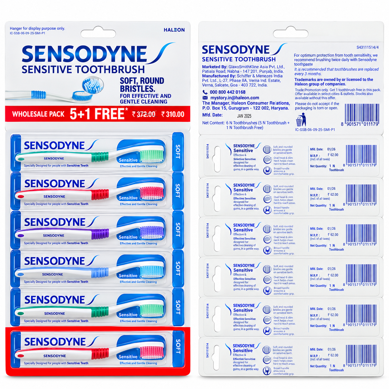 The Sensodyne Sensitive Toothbrush is specially designed for people with sensitive teeth and tender gums. It features soft, round, end-rounded bristles that provide effective and gentle cleaning while being comfortable on sensitive teeth and gums.  This w